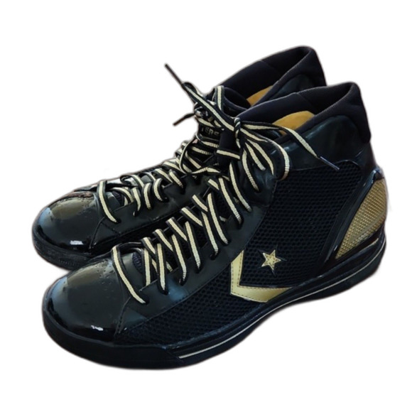 Converse Men\'s Star Player EVO Mid (121433), Black/Gold, Size 12 main image 4